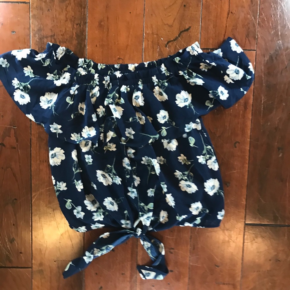Floral off-the-shoulder top